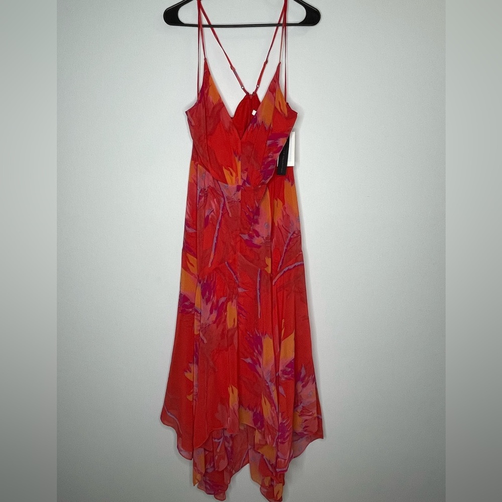 NWT H by Halston Multicolored Paradise Dress, Size 12